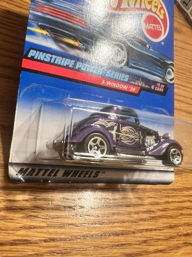 1998 Hot Wheels 3 Window '34 Ford Coupe Purple  Pinstripe Power Series 1 of 4 - Picture 5 of 5