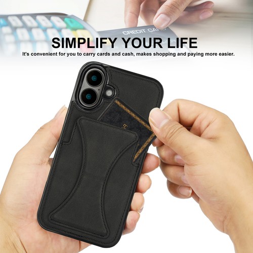 For iPhone 16 15 14 Pro Max 13 12 11 XS XR Leather Card Wallet Case Stand Cover - Picture 14 of 47