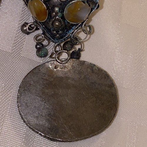 VTg Middle Eastern Perfume, Snuff, Gem Stone Accents Bottle Necklace #S00 - Picture 12 of 16