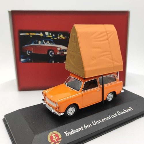 Atlas 1/43 East German Trabant6o1 Universal Model with Tent Alloy Car Model  - Picture 1 of 16