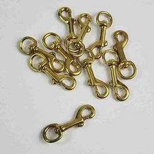 Solid Brass Swivel Snap Hook 2.5 Inches - Heavy Duty Trigger Clip - Pack Of 10