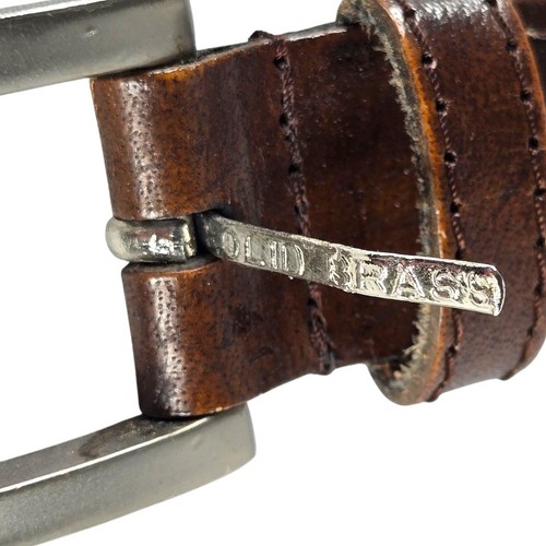 Vintage 90er Gürtel Damen klein braun geflochten Messingschnalle Horsebits Western Reitsport - Bild 7 von 12