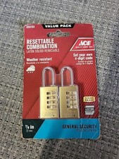 Ace Hardware Padlocks with Resettable Combo Set of 2 5094164