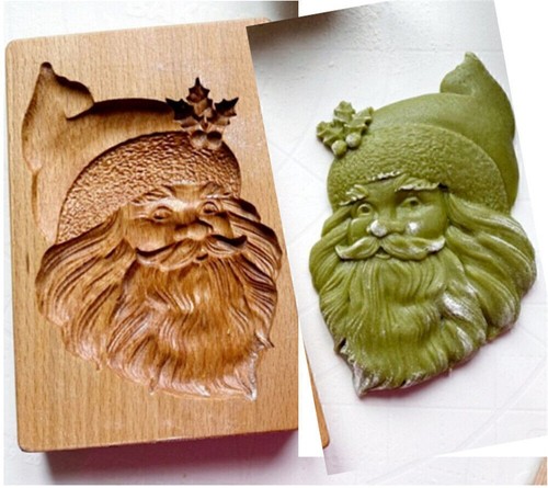 Christmas Wooden Gingerbread Cookie Mold Carved Shortbread Cookie Cutter Molds - Picture 22 of 22