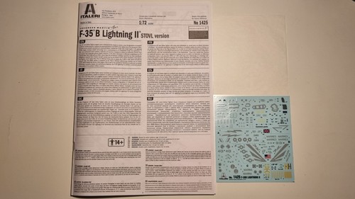 Italeri 1425 - 1/72 Lockheed Martin F-35B Lightning II - RAF, USMC, Italian Navy - Bild 4 von 4