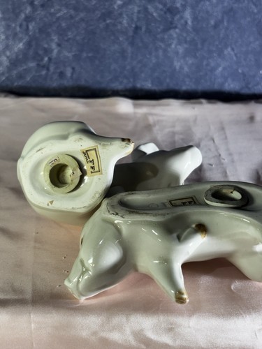 Vintage Fitz and Floyd weiß verschachtelte Schweine Salz & Pfefferstreuer Keramik Japan 2162z - Bild 6 von 8
