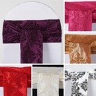 30 pcs CHAIR SASHES FLOCKING DAMASK Ties Bows Wedding Party Ceremony Reception
