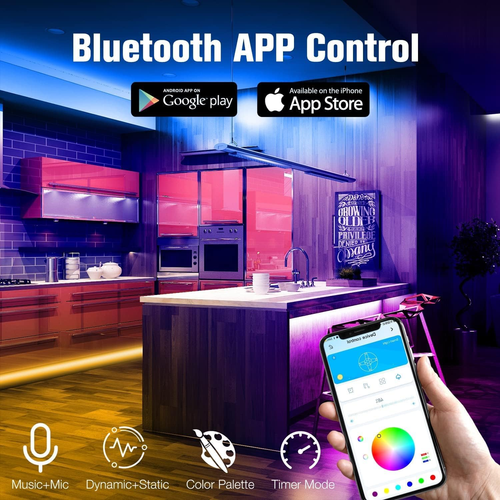 Daybetter LED Streifen Lichter 200 Fuß (2 Rollen à 100 Fuß), Farbwechsel Lichter Streifen - Bild 4 von 17