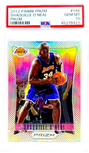 2012 Shaquille O'Neal Panini Prizm Silver PSA 10 *POP 30* Pristine Refractor 166 - Picture 5 of 8