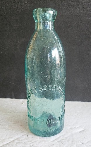 Antike 1871-1880 Bay City Soda Water Co San Francisco Cal Sodaflasche