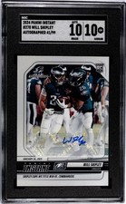 2024 NFL INSTANT #278 Rookie WILL SHIPLEY CAPS NFC TITLE WIN AUTO /99 SGC 10