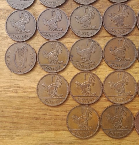 IRELAND EIRE 50 IRISH PENNIES 1928-68 INCLUDES A FULL 21 COIN SET PLUS 29 OTHERS - Picture 4 of 10
