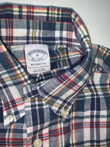 Brooks Brothers Hemd Herren Medium kariert Regent Fit Knopfleiste leichte Baumwolle - Bild 2 von 3