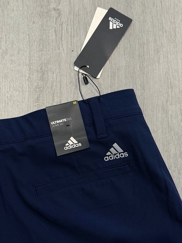 NWT Adidas Ultimate 365 Men's 33 x 10 Stretch Golf Shorts Solid Navy Blue Chino - Picture 4 of 6