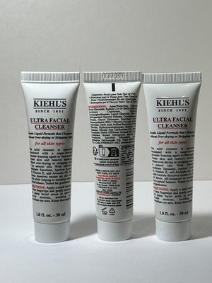 3 x Kiehl's Ultra Facial Cleanser Travel Size 30ml * 3= 90ml / 3 oz New
