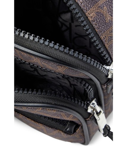 Calvin Klein Evie Nylon Crossbody Brown/Khaki/Black - Picture 3 of 4