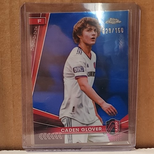 Caden Glover 2024-25 Topps Chrome MLS Blue Refractor #29/150 St. Louis City SC
