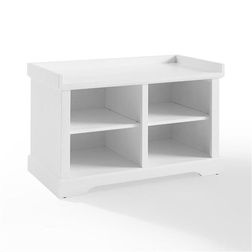 Crosley Furniture Anderson Transitional Wood Entryway Storage Bench in White - Picture 6 of 15