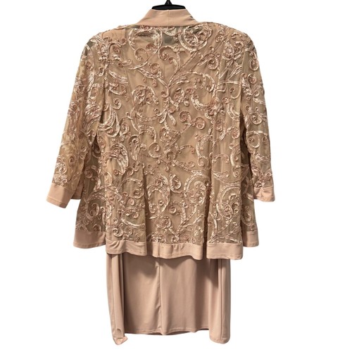 R&M Richards Women's 2 Piece Embellished Jacket Dress Set Sz 14P women outfit - Bild 9 von 12