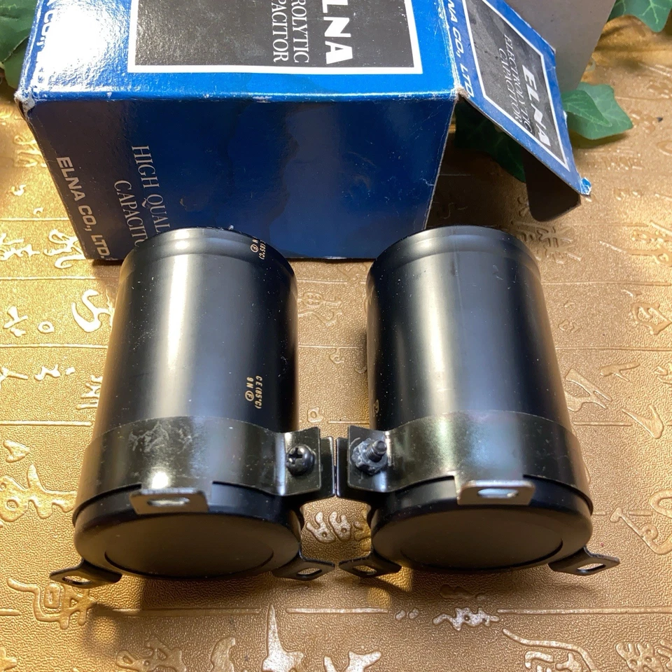 Elna Cerafine Capacitor 50v 10000uf one pair (2pcs) FOR Audio Amplifier Used - Image 4 of 4