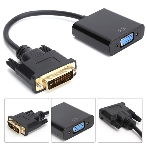 DVI Male To VGA Female Adapter DVI 24+1 To VGA Adapter For Desktop Tablet Com FY - Afbeelding 20 van 22