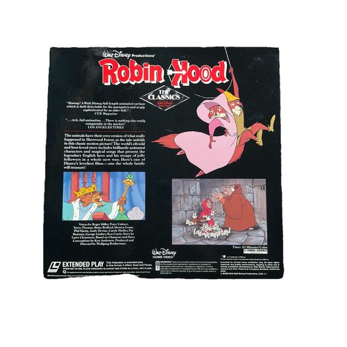 Robin Hood Laserdisc LD Movie A Walt Disney Classic Combined Shipping - Imagen 2 de 2
