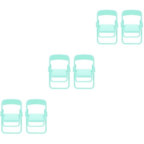 6 PCs Miniaturstuhl Mini Plastikstuhl Tiny Furniture Model Mini House Dekoration - Bild 1 von 12