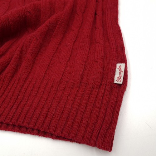 Vintage Wrangler Jersey Suéter Hombre Rojo Astracán de Ochos Wm1 Talla L - Imagen 6 de 8