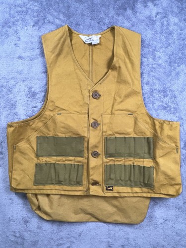 Vintage Duxbavk Hunting Vest Men’s Medium Tan Canvas 