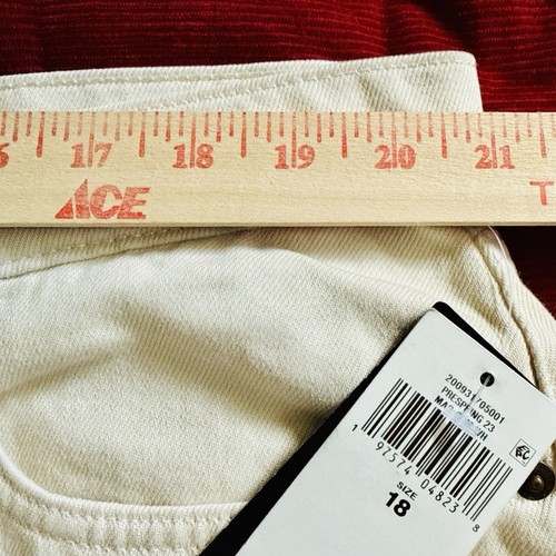 Lauren Ralph Lauren Women’s 18 Relaxed Taper Ankle Jean Cream Wash Print $195 - Picture 14 of 14