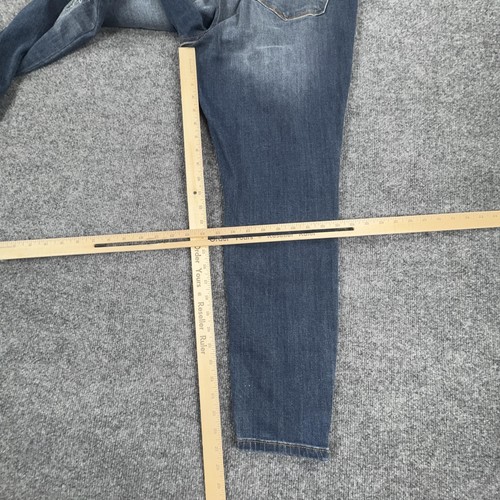 Judy Blue Jeans Womens 3XL Blue Skinny Fit Distressed Plaid Patch Ripped Denim - Bild 13 von 17