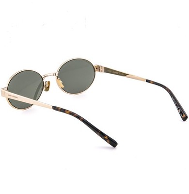 SAINT LAURENT SL 692 SL692 Gold Green Narrow Slim Oval Metal
