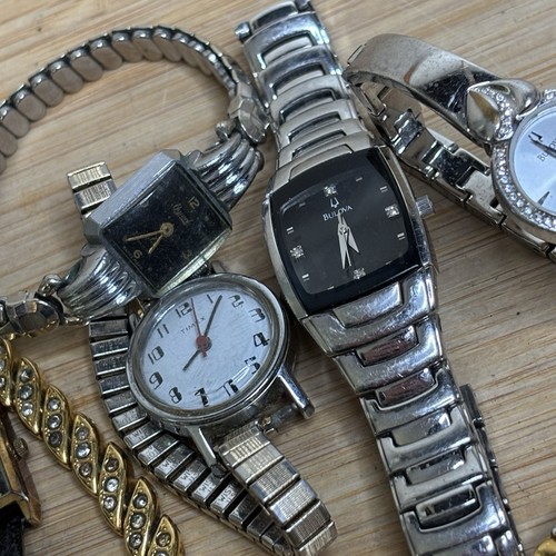 Untested Vintage Quartz Watch Lot Ladies - Bulova Elgin Anne Klein Wittnauer - Picture 4 of 8