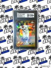 2018 TOPPS CHROME EVAN LONGORIA GOLD REF. AUTO /50 GIANTS SGC 10 GEM MINT
