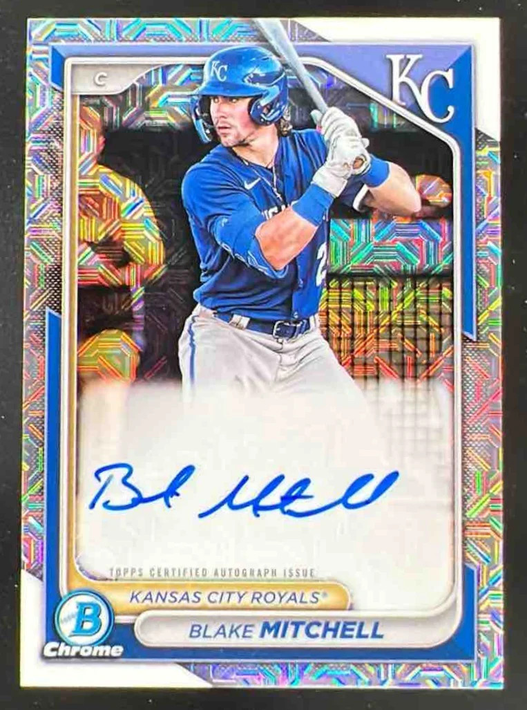 2024 Bowman Mega Box Autograph Mojo Refractor #BMA-BMI Blake Mitchell Auto
