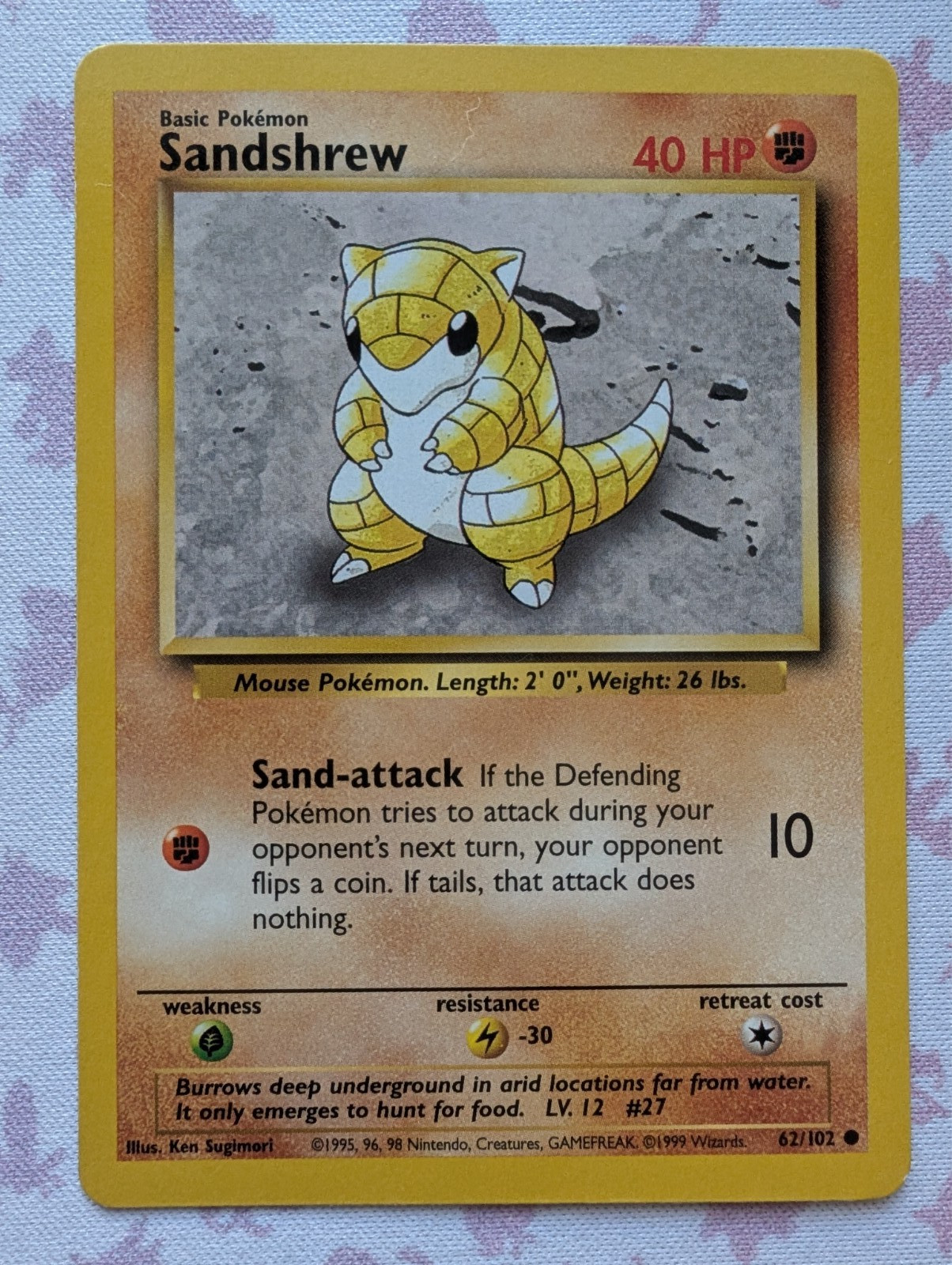 Sandshrew 62/102 - Base Set 1 - Pokemon Card