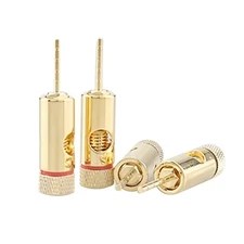 New Gold Plated HiFi 2mm Pin Speaker Audio Cable Banana Plug Connector Adapter e