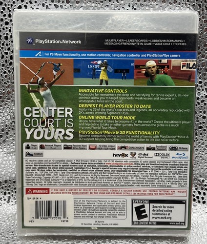 Top Spin 4 Sony PlayStation 3 PS3 Sealed & Complete CIB - Bild 10 von 10