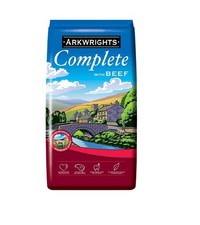 Arkwrights Complete Dry Dog Food 15kg with Beef Active Sporting Working Dogs 1.29 per kilo