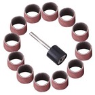 100pcs Sanding Drums Sleeves Drum With 1/8 Mandrels 600 Grit For Rotary Tool