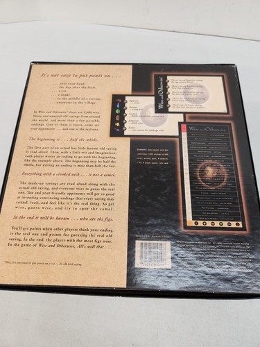 Wise and Otherwise Board Game COMPLETE 1997 Trivia Party Word Family - Picture 6 of 6