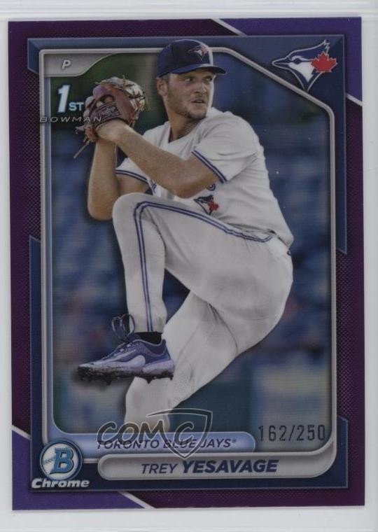 2024 Bowman Draft Chrome Purple Refractor 162/250 Trey Yesavage #BDC-92