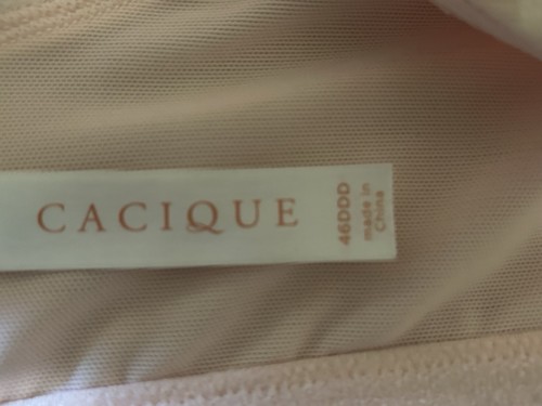 Cacique Lane Bryant Women's Pink Lace Bra 42DDD 42F Underwire Thick Straps EUC - Picture 6 of 6