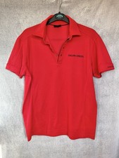 Image of Galvin Green Men's Golf Polo Shirt Size M Red Snap Buttons Short Sleeve