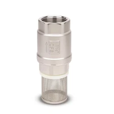 Foot Valve with Filter 1-1/4" NPT, Stainless Steel Bottom Valve, Spring Verti...
