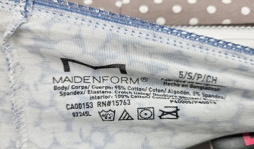 MAIDENFORM 5er Pack Damen S M L Boyshort Baumwolle Höschen schwarz beige weiß blau - Bild 5 von 5