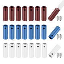 24Pcs 20mm Shoelace Tips Caps with Screw, Wine Red/Blue/White