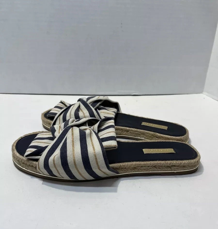 Sandalia LOUISE ET CIE Mujer Camille Espandrille Lazo Deslizable Natural/Azul Luna 8.5M Foto 2 de 4