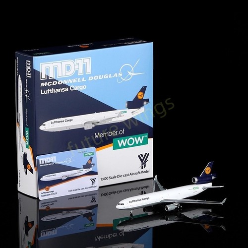 1:400 YY Wings Lufthansa Cargo MD-11 D-ALCC "Member of WOW"+Free Tractor - Picture 8 of 15