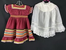 Vintage Handmade Seminole Patchwork Girl  s Dress w/ Sheer Overlay Florida